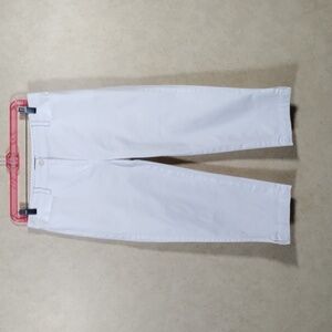03171 Talbots white cotton Perfect Skimmer pants 4